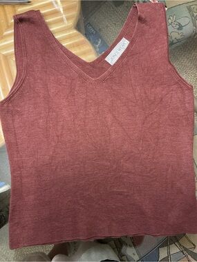 Jones Wear Scoop Neck Sweater in Burnt Brick